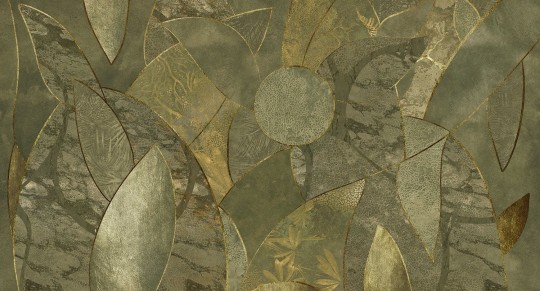 Muance MU13084 Edition 3 Amber Harmony - geometryczny mural z motywem marmuru