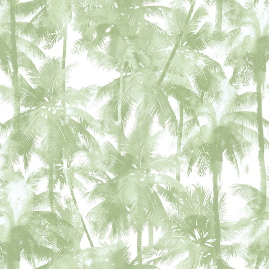 Lutece 11201404-EN Les Aventures Palmier De Californie Vert - tropikalna tapeta z motywem palm