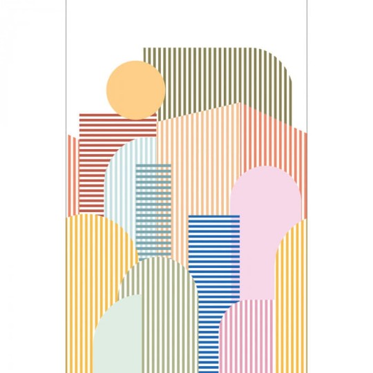 Caselio 104053678 Basics Parallele - mural w kolorowe paski