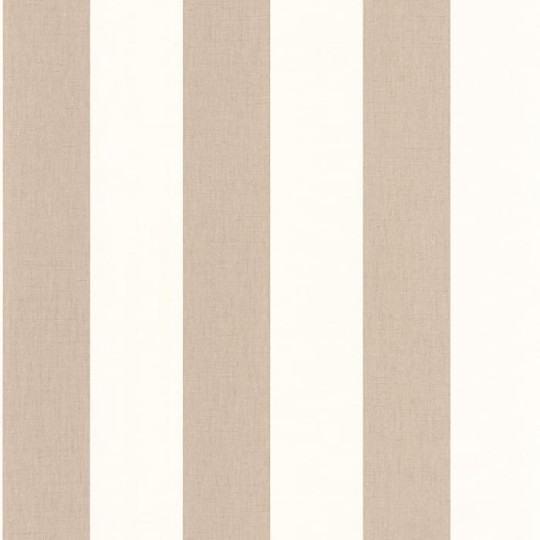 Caselio 104042167 Basics Linen Lines - tapeta w biało-brązowe paski