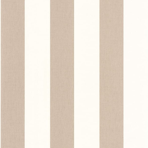 Caselio 104042167 Basics Linen Lines - tapeta w biało-brązowe paski