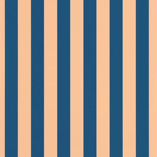 Caselio 104036145 Basics Little Lines - tapeta w granatowo-pomarańczowe cienkie paski