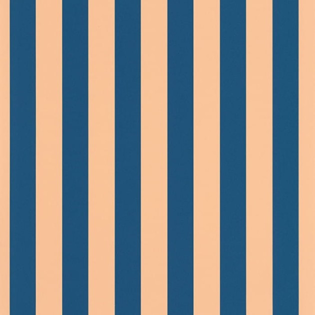 Caselio 104036145 Basics Little Lines - tapeta w granatowo-pomarańczowe cienkie paski