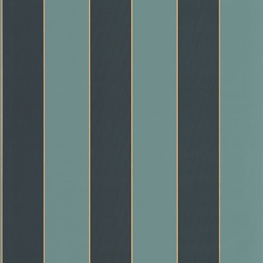 Caselio 101077270 Basics Moonlight Golden Line - tapeta w czarno-zielone paski ze złotymi wstawkami