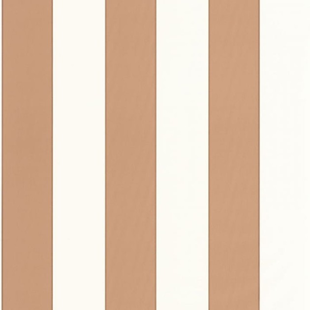 Caselio 101074044 Basics Moonlight Golden Line - tapeta w brązowo-białe paski ze złotymi wstawkami