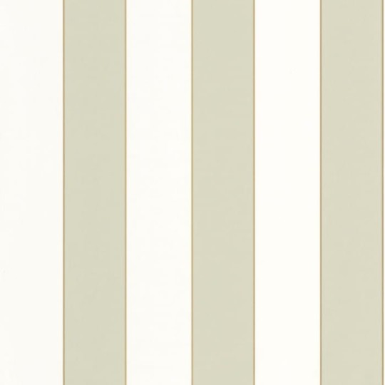Caselio 101077036 Basics Moonlight Golden Line - tapeta w zielono-białe paski ze złotymi wstawkami