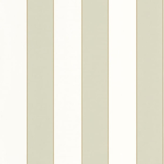 Caselio 101077036 Basics Moonlight Golden Line - tapeta w zielono-białe paski ze złotymi wstawkami