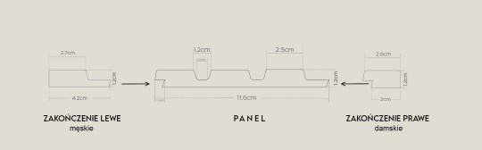 Zakończenie lewe Lamelio Olmo Dąb Złoty II