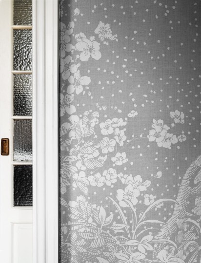 London Art KMN02 D Kimono Hiyoku - mural z roślinnym wzorem