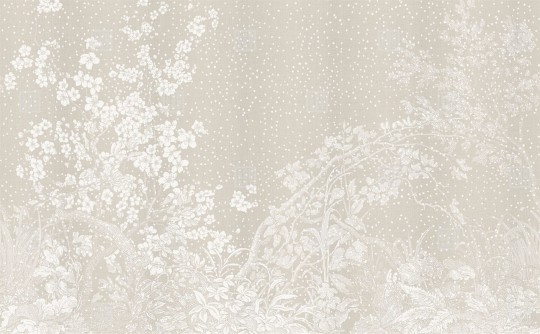 London Art KMN02 E Kimono Hiyoku - mural z roślinnym wzorem