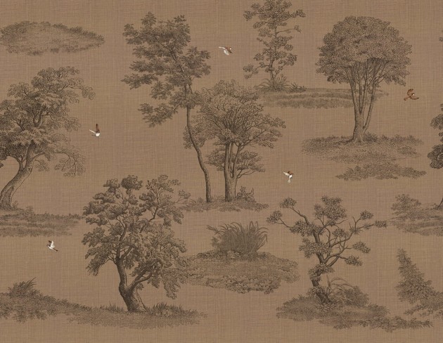 London Art KMNO4 B Kimono Mofuku - mural botaniczny