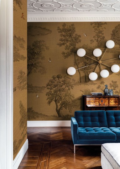London Art KMNO4 B Kimono Mofuku - mural botaniczny