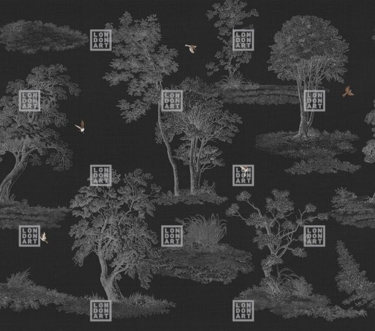 London Art KMNO4 C Kimono Mofuku - mural botaniczny