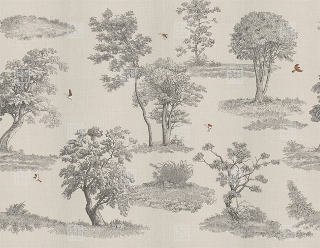 London Art KMNO4 E Kimono Mofuku - mural botaniczny
