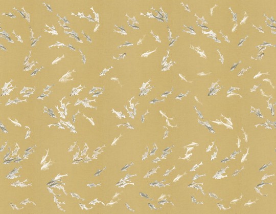 London Art KMN11 A Kimono Hakma - mural w ryby