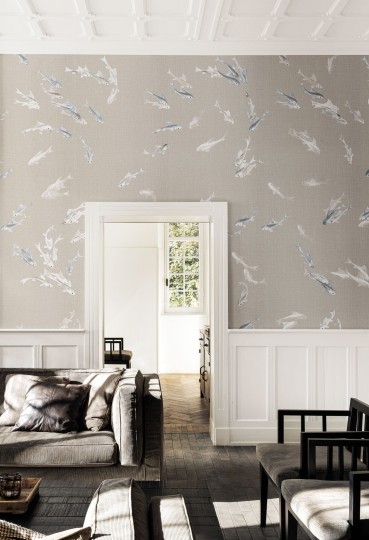 London Art KMN11 E Kimono Hakma - mural w ryby