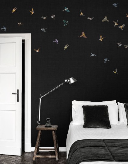 London Art KMN16 C Kimono Yuki - mural w ptaki