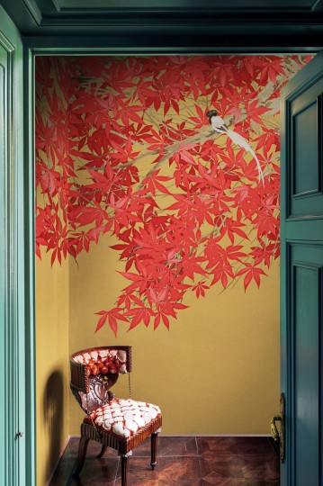 London Art KMN20 A Kimono Tsukesage - mural z klonem japońskim