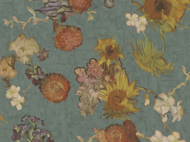 BN Walls 5028487 Van Gogh III - niebieska tapeta w kwiaty