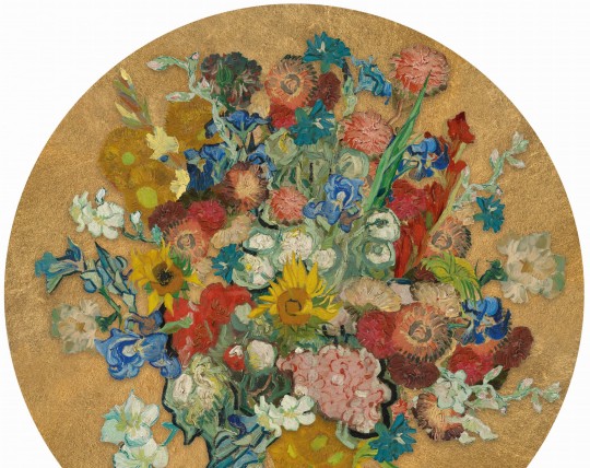 BN Walls 5028601 Van Gogh III A tribute to Vincent's Flowers (Circle) - tapeta bukiet kwiatów