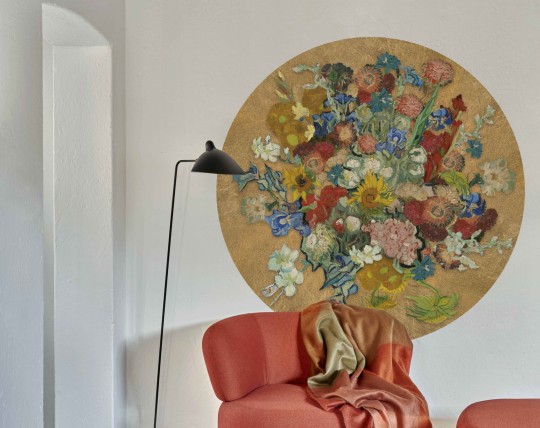 BN Walls 5028601 Van Gogh III A tribute to Vincent's Flowers (Circle) - tapeta bukiet kwiatów