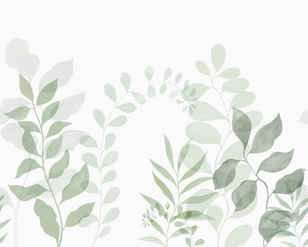 Rebel Walls R18636 Simplicity Grow Green - mural w liście