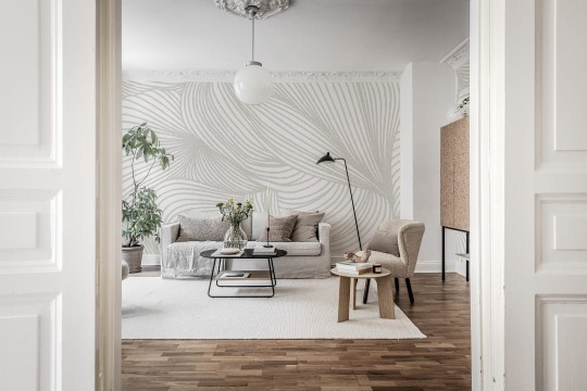 Rebel Walls R18596 Simplicity Opulence Lines Sand - mural artystyczny