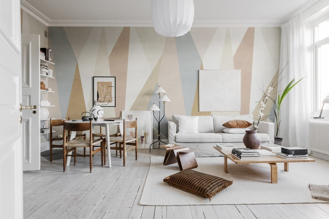 Rebel Walls R18609 Simplicity Crystal Sand - mural geometryczny