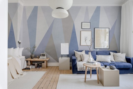 Rebel Walls R18607 Simplicity Crystal Lilac - mural geometryczny
