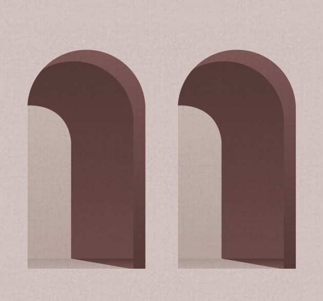 Rebel Walls R18619 Simplicity Arch Pink- mural z efektem głębi