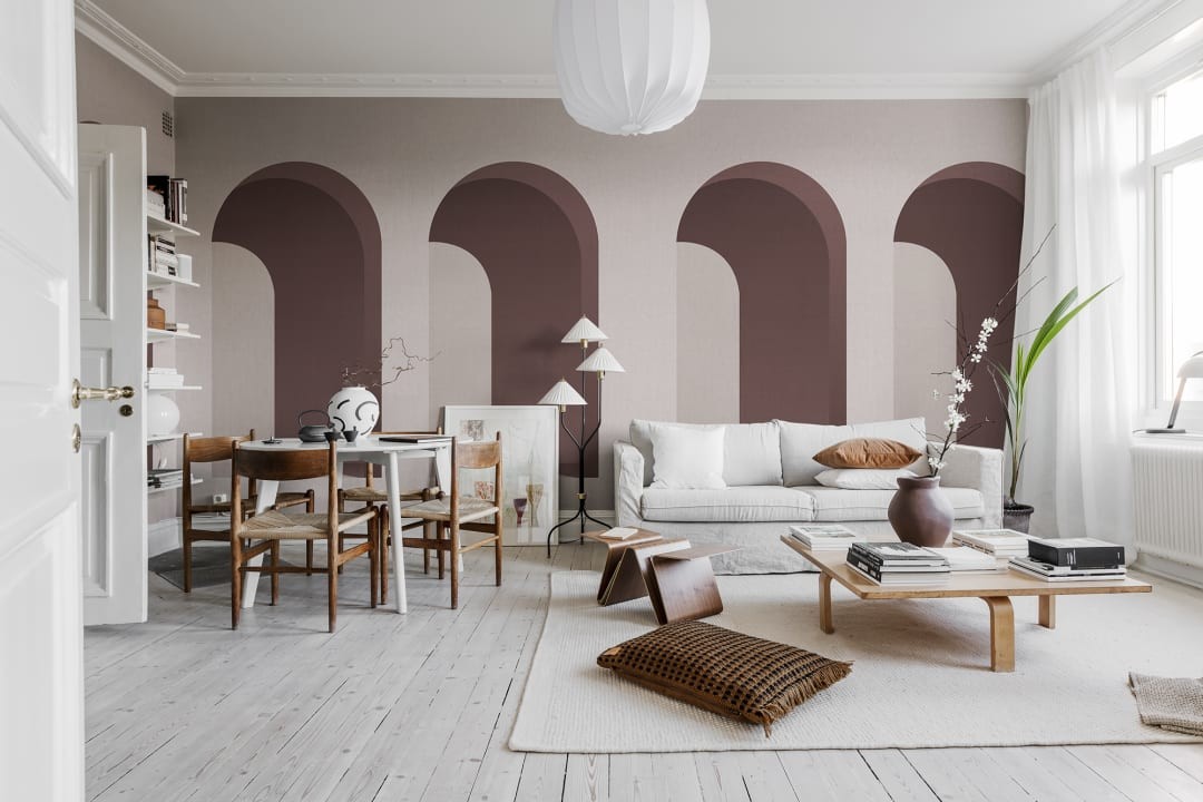 Rebel Walls R18619 Simplicity Arch Pink- mural z efektem głębi