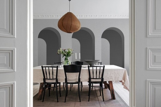 Rebel Walls R18618 Simplicity Arch Grey- mural z efektem głębi