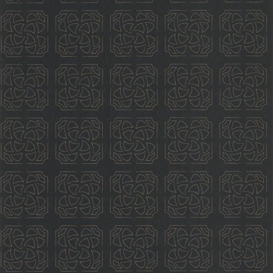 Casadeco 85939710 Botanica Hortus Noir - tapeta geometryczna