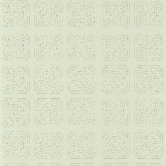 Casadeco 85937204 Botanica Hortus Vert Amande - tapeta geometryczna