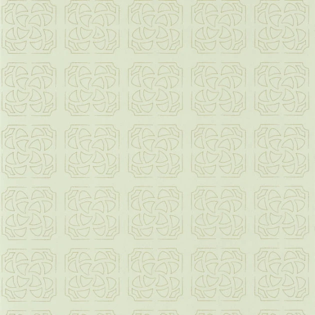 Casadeco 85937204 Botanica Hortus Vert Amande - tapeta geometryczna