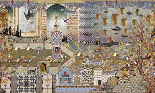 London Art 15MW Marcel Wanders Doha Mondriana - mural z motywem orientalnym