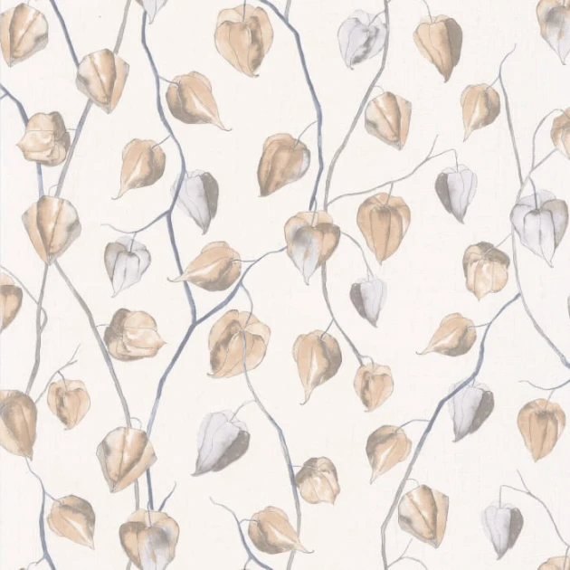 Casadeco 86211202 Ginkgo Lanternes Beige Lin - tapeta w miechunki