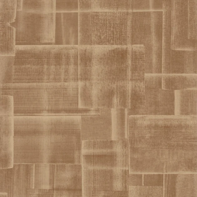 Casadeco 86232505 Ginkgo Patch Camel - tapeta geometryczna