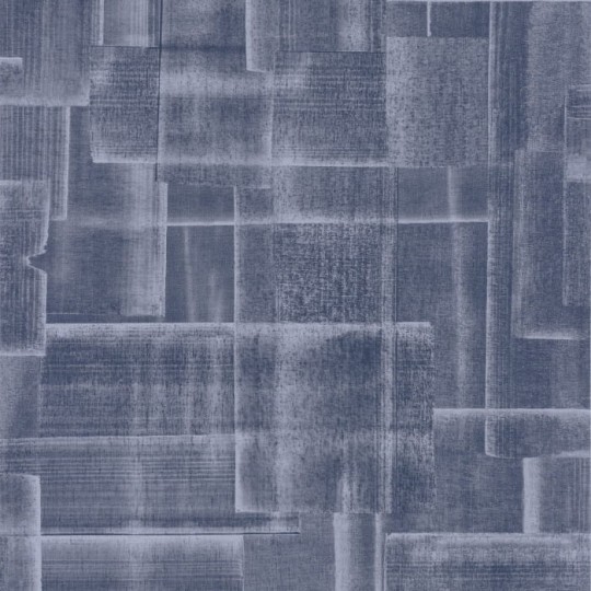 Casadeco 86236525 Ginkgo Patch Bleu Indigo - tapeta geometryczna