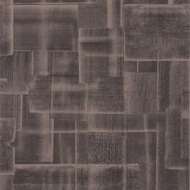 Casadeco 86239419 Ginkgo Patch Noir Fusain - tapeta geometryczna