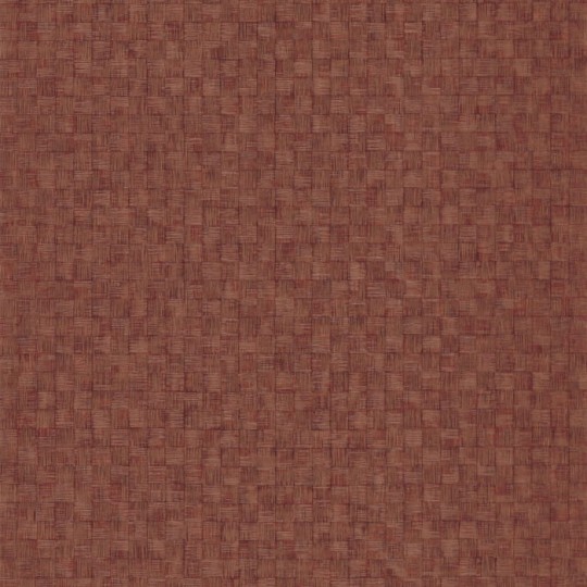 Casadeco 86253530 Ginkgo Damier Terracotta - tapeta geometryczna