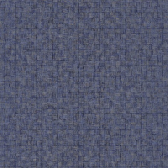 Casadeco 86256534 Ginkgo Damier Bleu Indigo - tapeta geometryczna
