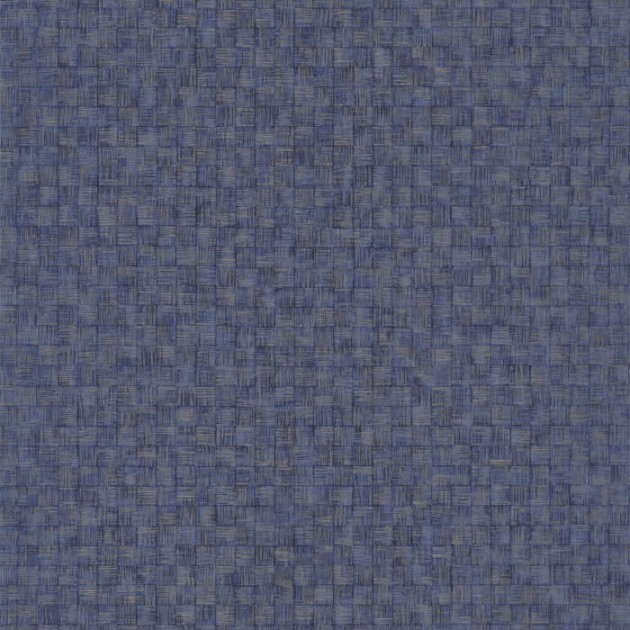 Casadeco 86256534 Ginkgo Damier Bleu Indigo - tapeta geometryczna