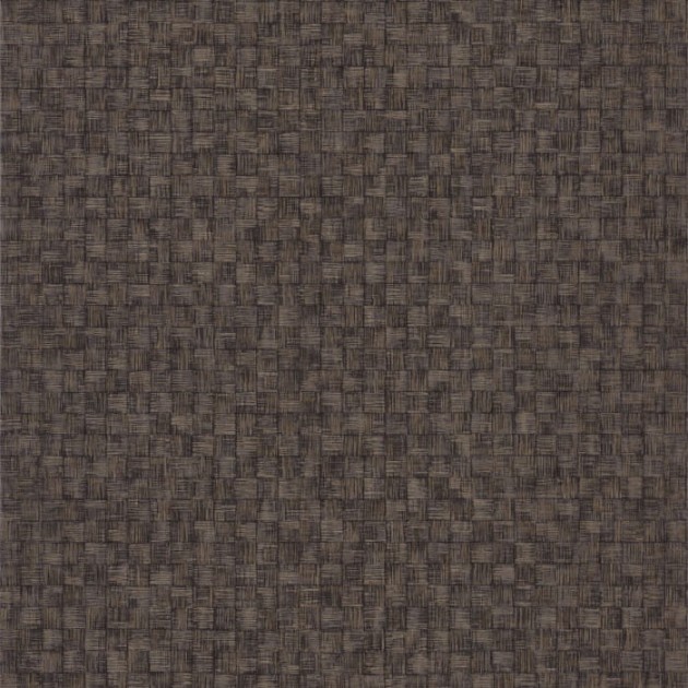 Casadeco 86259526 Ginkgo Damier Noir Fusain - tapeta geometryczna