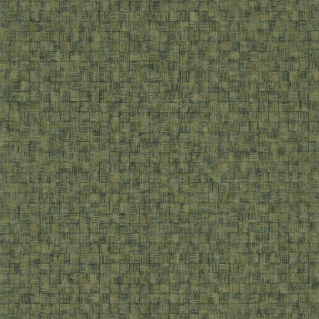 Casadeco 86257427 Ginkgo Damier Vert Canopee - tapeta geometryczna