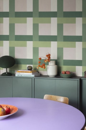 Rebel Walls R19405 More is More Don’t Be Square Green - mural w kratę