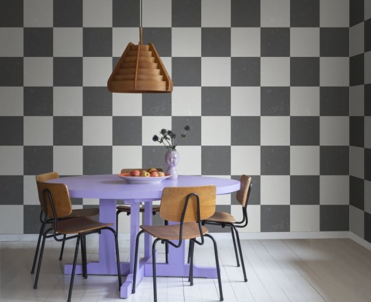 Rebel Walls R19415 More is More Chess Black&White - mural w szachownicę