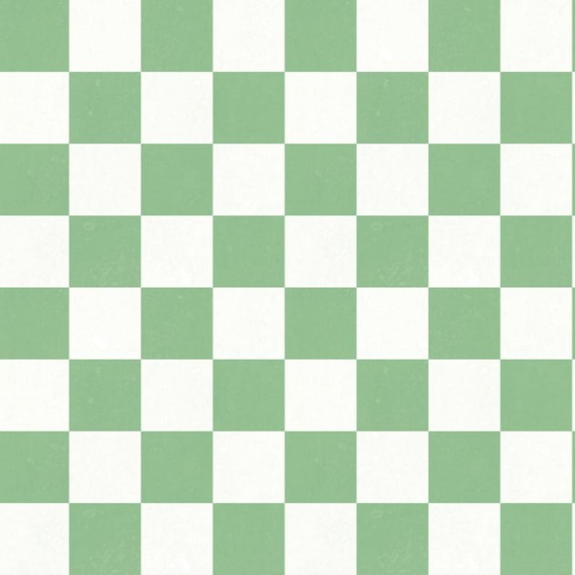 Rebel Walls R19416 More is More Chess Green - mural w szachownicę