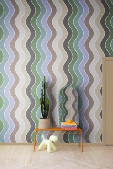 Rebel Walls R19420 More is More Seventies Waves Rainbow - mural w fale