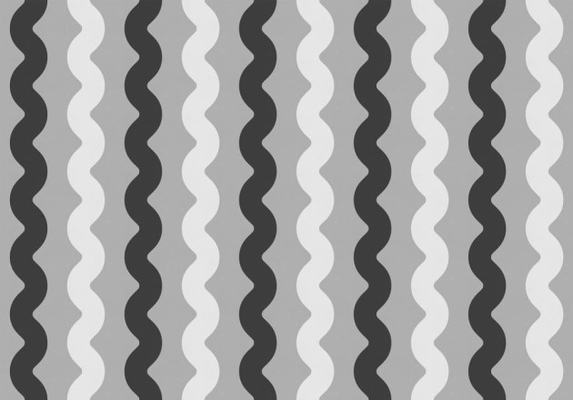 Rebel Walls R19423 More is More Wobbly Black&White - mural w falujące linie